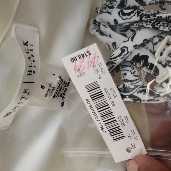 WHBM Black White Knee Length Size 6 Dress - Picture 3 of 7